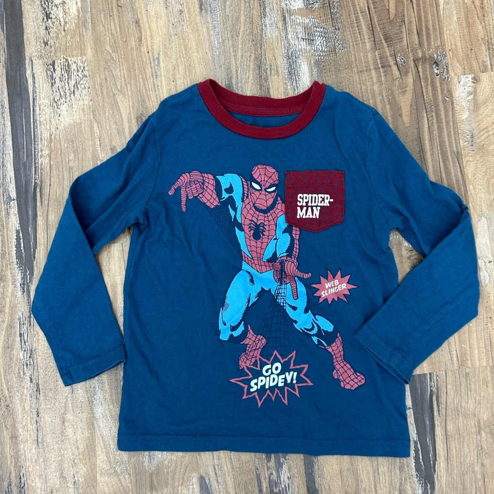 Marvel Spider-Man Blue & Red Long-Sleeve Tee - Kids